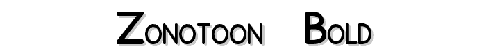 ZonoToon  Bold font